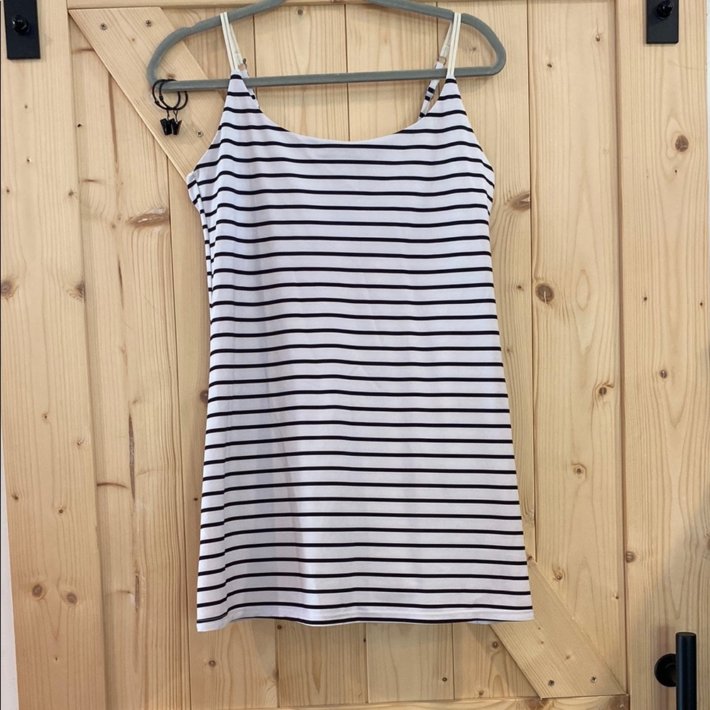 Abercrombie & Fitch Black and White Striped Mini Dress